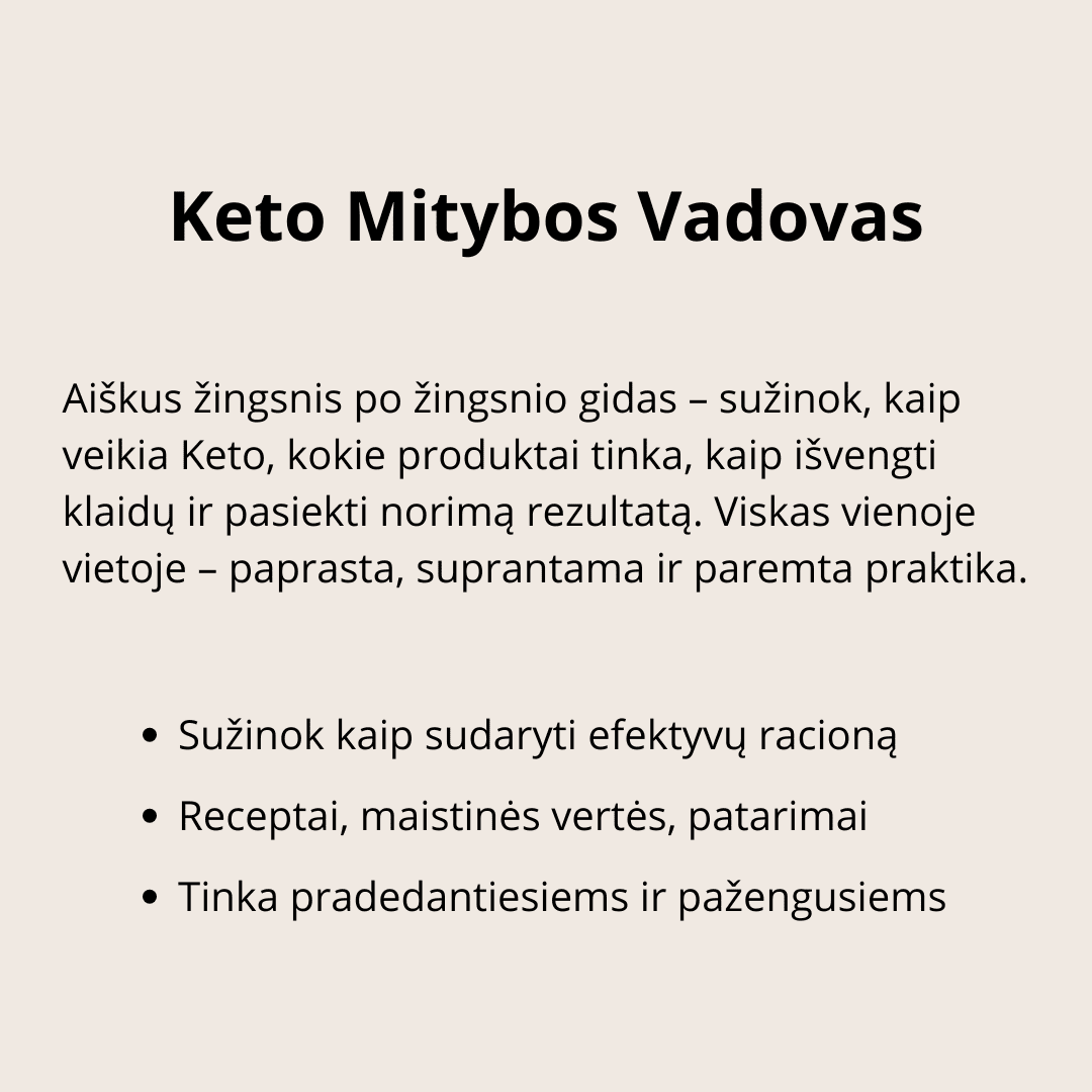 Keto Mitybos vadovas